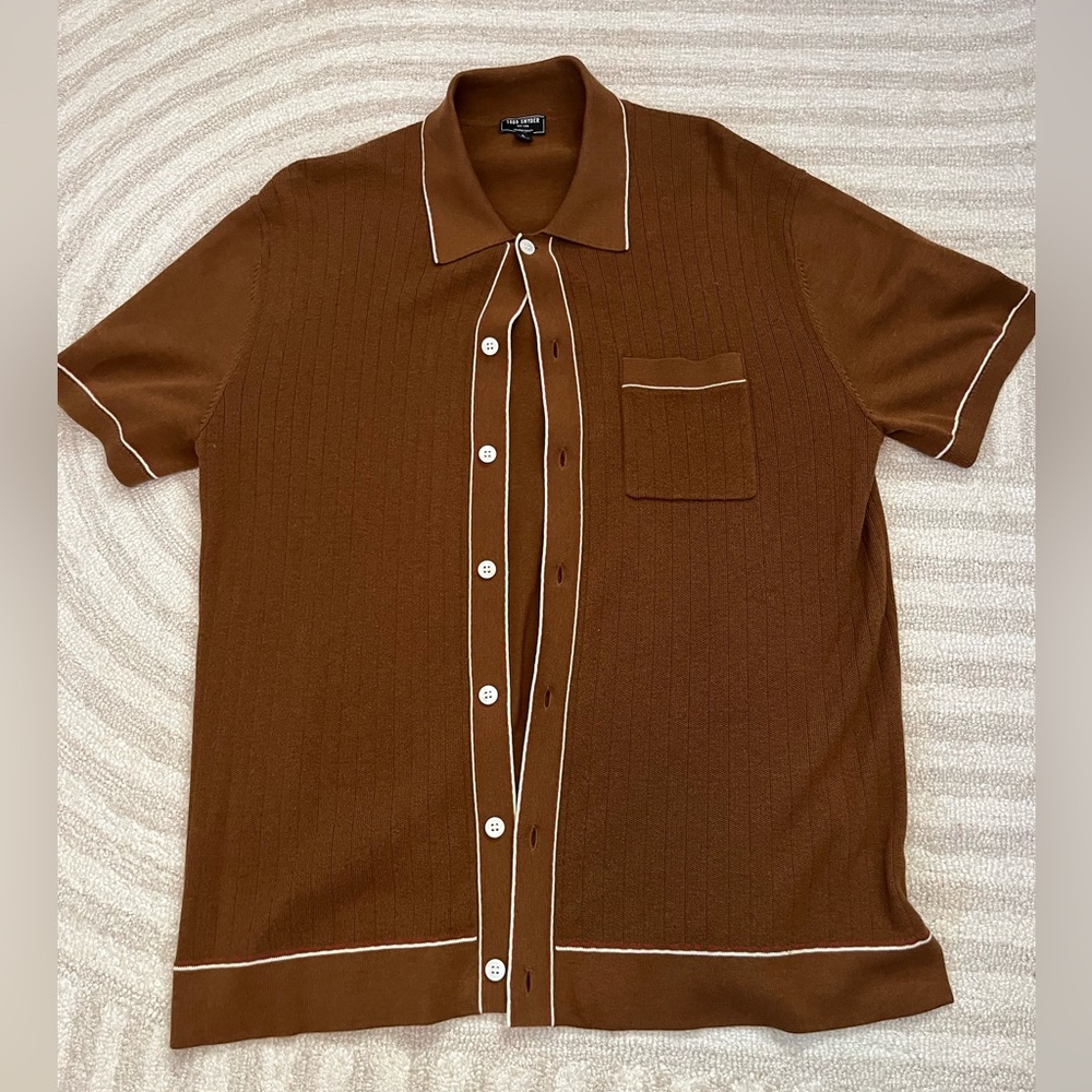 Todd Snyder Men’s Knit Short Sleeve Button Up
